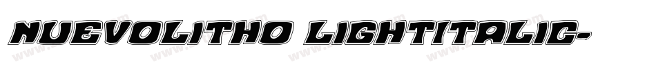 NuevoLitho LightItalic字体转换